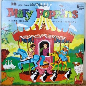Vintage 1964 Walt Disney: 10 Songs From Mary Poppins Vinyl